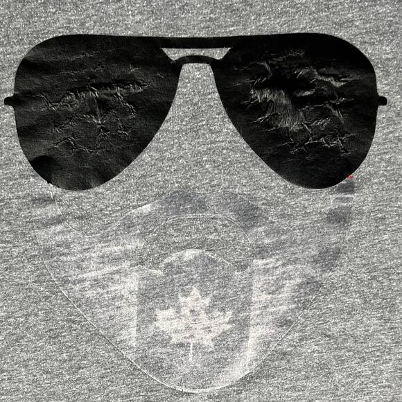 Men's Canada Tee Shirt 2XL Crew Neck Short Sleeve Gray Grey Size 2XL - Picture 3 of 9